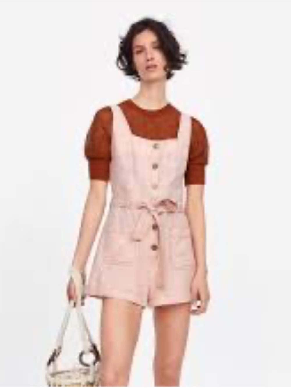Zara Peach Overalls